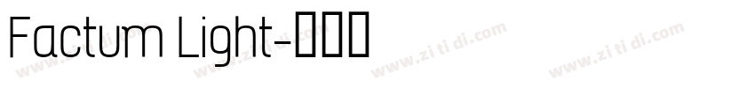 Factum Light字体转换